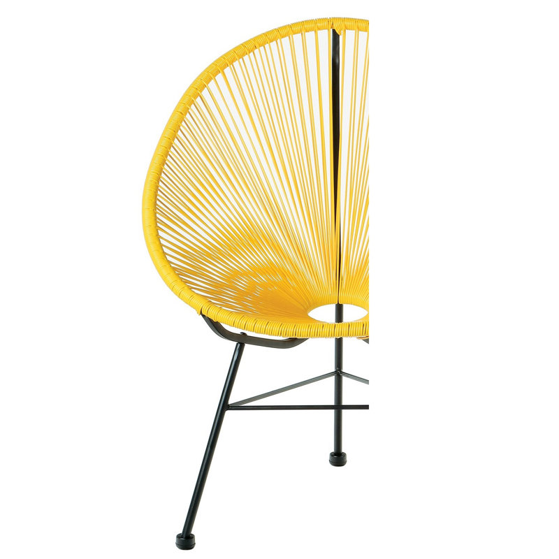 Chaise Acapulco, Jaune / cadre noir
