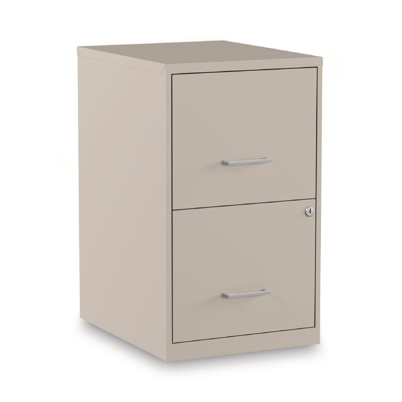 Putty Steel Vertical 2-Drawer Lockable File Cabinet