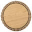 Table d'appoint ronde bohème d'extérieur avec plateau en corde tressée à la main et ciment