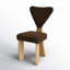 Chaise d'appoint à dossier en velours Perci