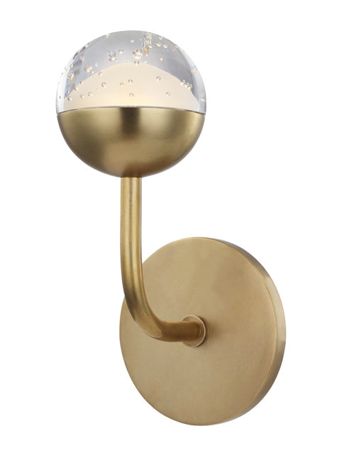 Boca 1 - Light LED Bath Sconce, Aged Brass