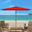 Parasol de marché rectangulaire en bois 6,5 pi x 10 pi Aklin