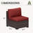 2-Person Armless Outdoor Seating Group With Cushions-1478708817