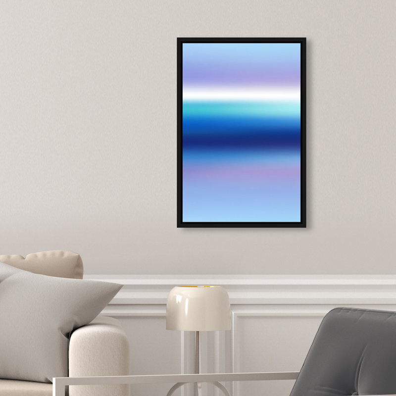 Moonlit Gradient Canvas Abstract Print by Oliver Gal, Black Frame, 10 x 15, 16"H x 11"W, Black Floater Frame