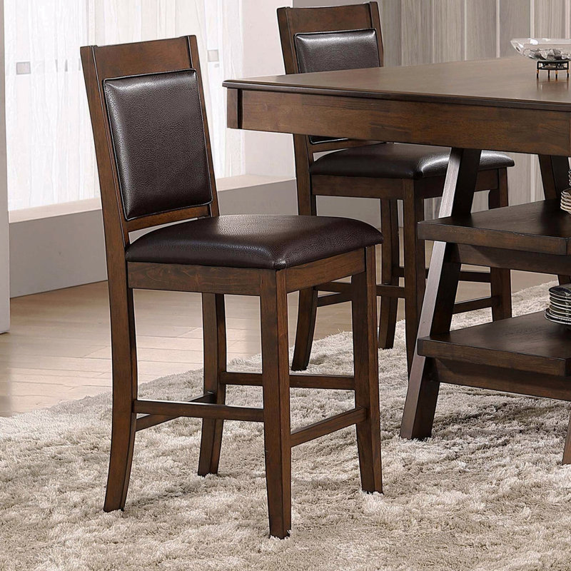 Ensemble de 2 chaises de salle à manger, comptoir rembourré