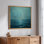 Art mural encadré, impression sur toile bleue pour chambre à coucher