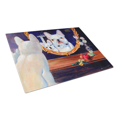 Caroline's Treasures French Bulldog Glass Cutting Board