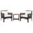 Jerneja 2 - Person Patio Conversation Set with Cushions