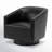 Hall Faux Leather Swivel Barrel Chair-1194616493