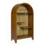 Étagère arquée autoportante à 4 niveaux à 4 niveaux, armoire de rangement asymétrique ouverte, étagère en bois pour hall d'entrée, salon, chambre à coucher, couloir-132959105