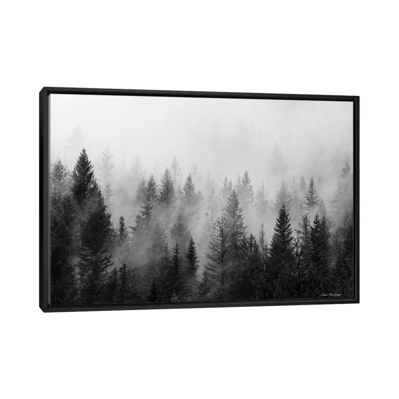 «Forest» par Seven Trees Design - impression d'art graphique, H 26 po x l 40 po x 1,5 po, Pas de tapis, Toile avec cadre noir