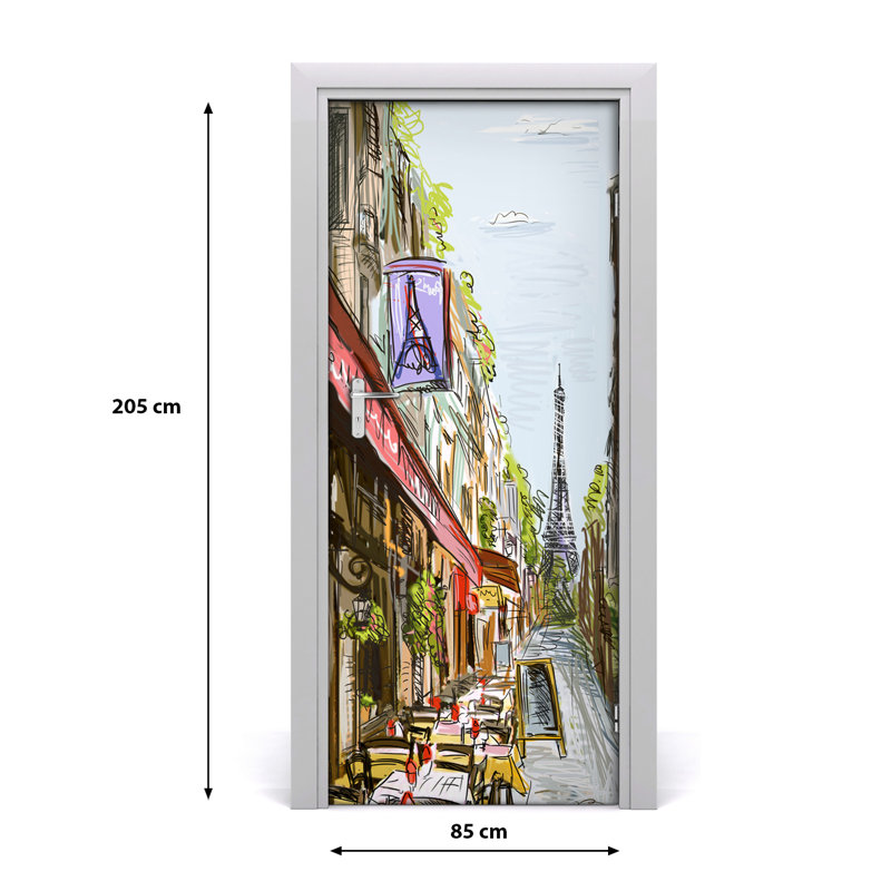 Eiffel Tower Door Decal