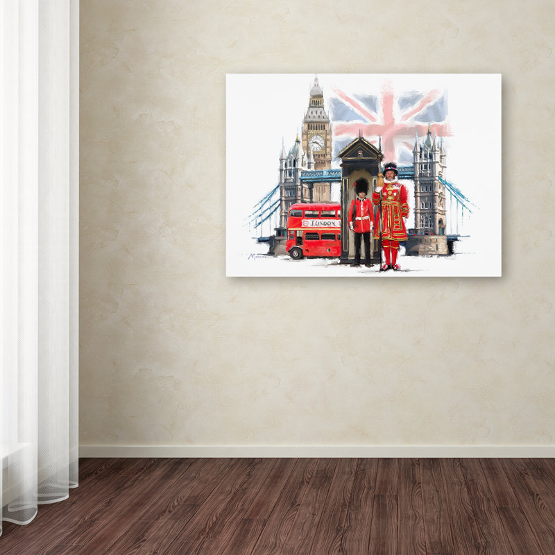« london », reproduction sur toile tendue, H 14 po x l 19 po x P 2 po