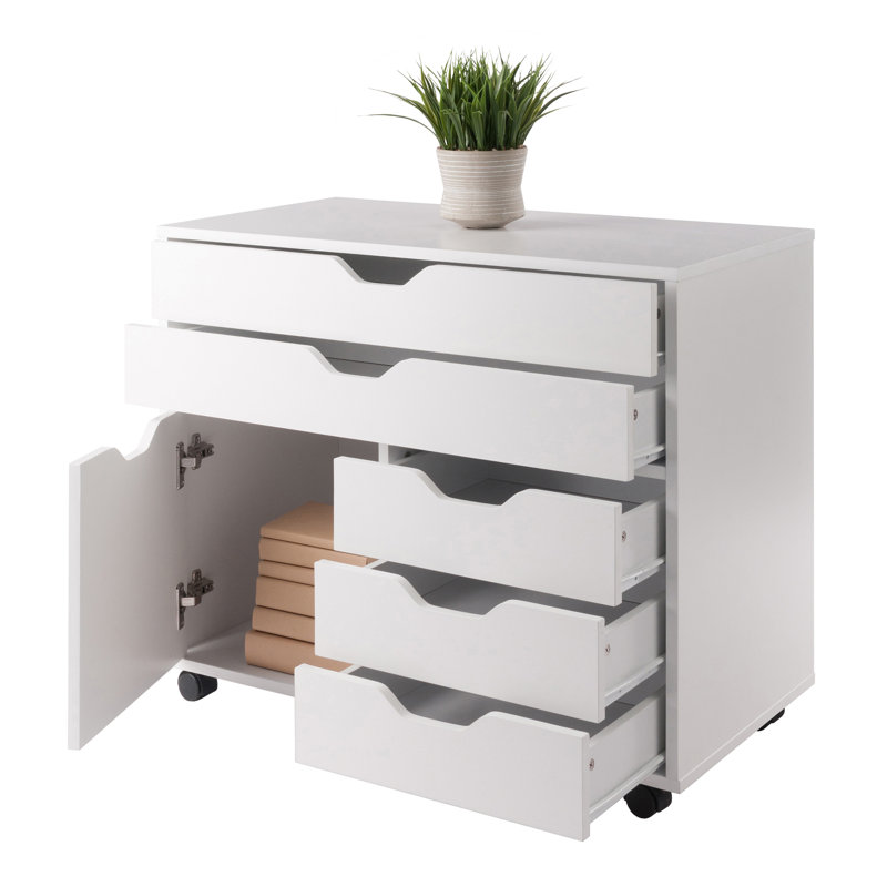 Crandon 30.71'' Wide 6 - Drawer Storage Cabinet, White