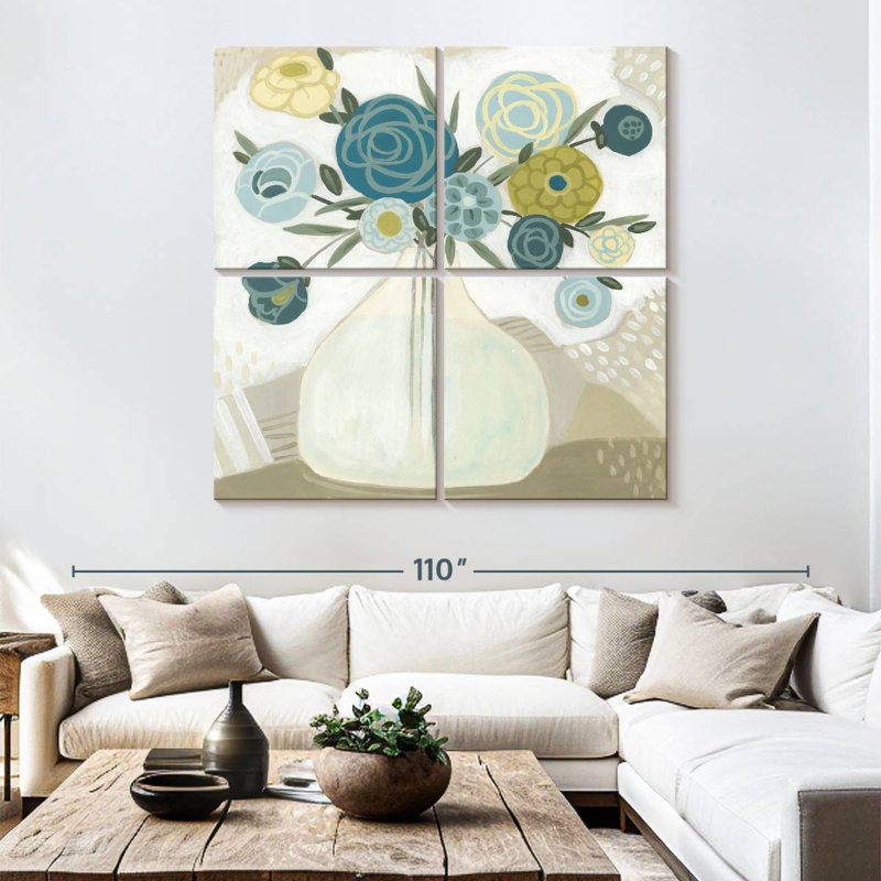 Bouquet Harnek Blue Bohemian II, H 74 po x l 74 po