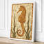 Seahorse Mosaic Coastal - Wrapped Canvas-1707573609-1707573611