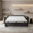 Monica 87" Genuine Italian Top Grain Leather Queen Wide Arm Sleeper Sofa Bed with Memory Foam Mattress-2097455826
