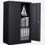 Armoire de rangement en métal avec portes verrouillables et tablette réglable, armoire de rangement pliante, armoire de rangement pliante pour bureau à domicile, école, garage, noir