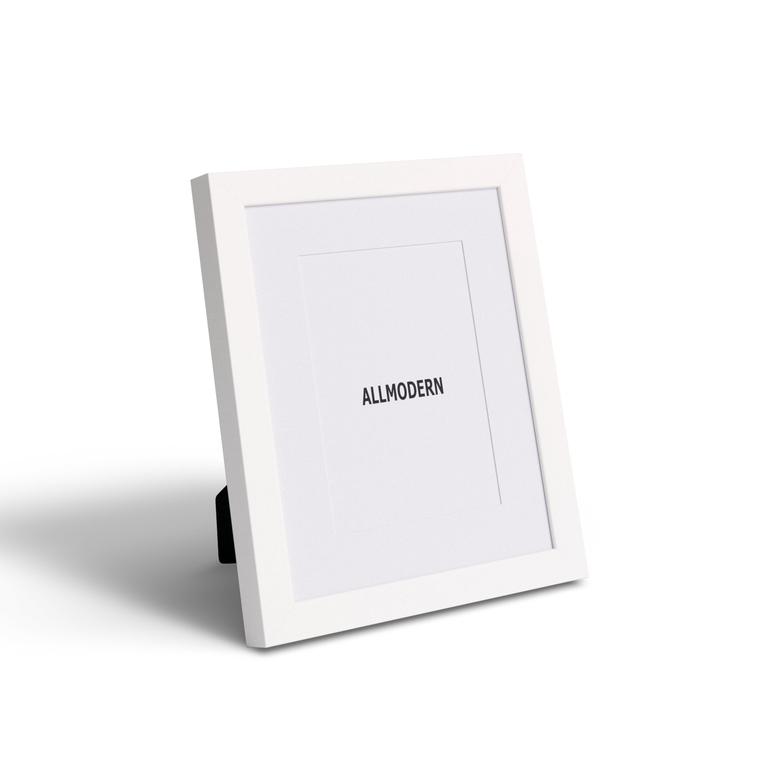 Capullo Wood Matte Picture Frame with Mat, 5" x 7", White