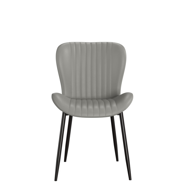 Chaise d'appoint rembourrée Modern (ensemble de 2), 2, Gris clair