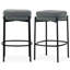 Ensemble de 2 tabourets de bar sans dossier avec pieds en métal Avril Boucle-132767694-132767693