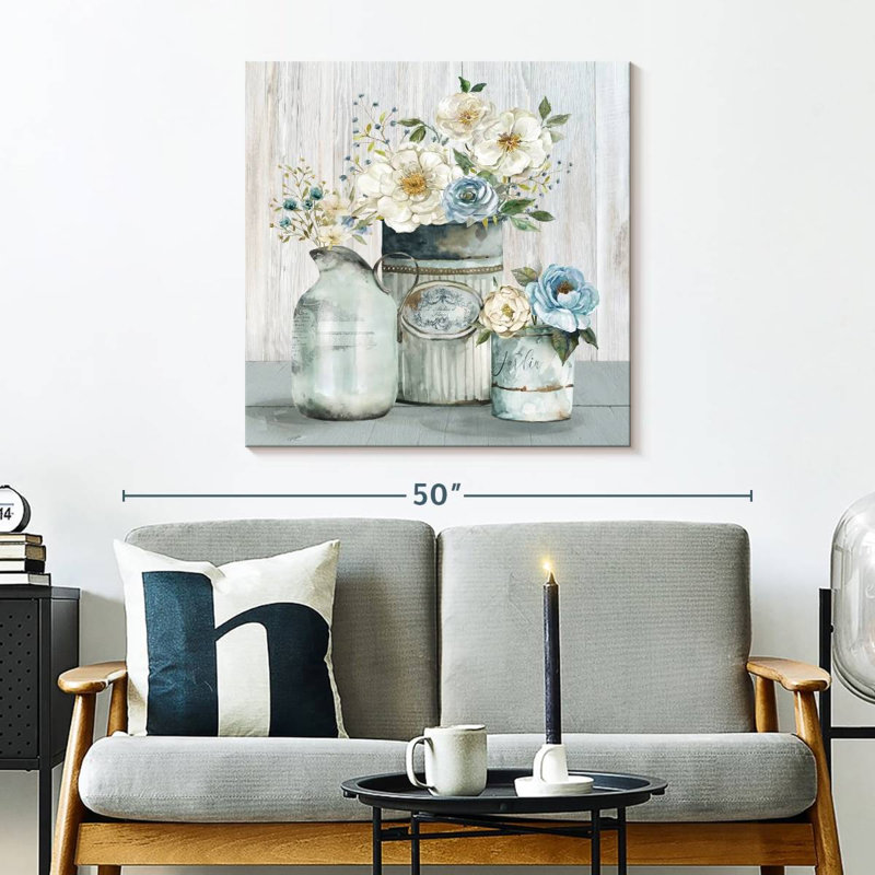 Fleurs de jardin françaises II, H 30 po x l 30 po