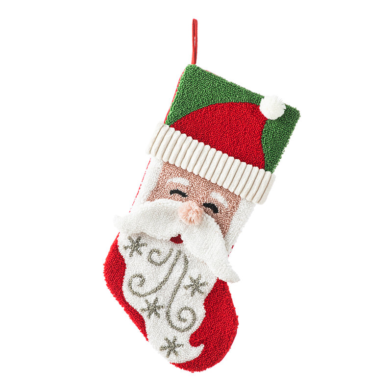 20.5"L Hooked Stocking, Santa