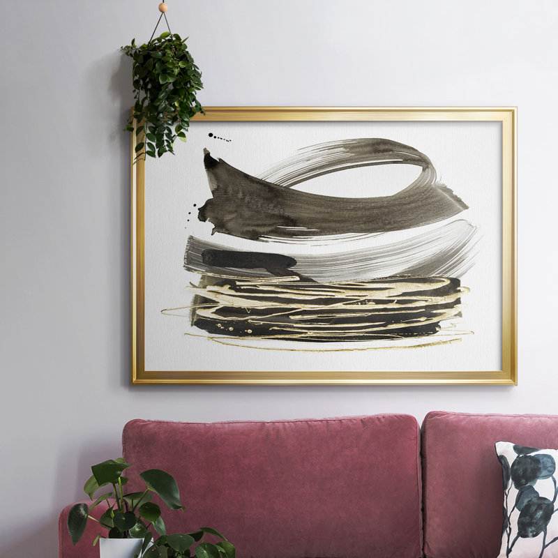 «Freedom I», reproduction sur toile encadrée, Or, H 30 po x l 44 po x P 1,5 po