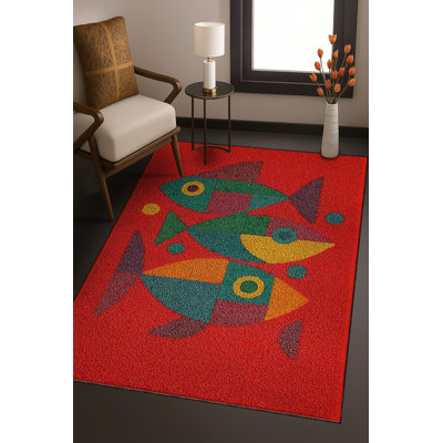 Tapis tissé à motif nautique Mosso