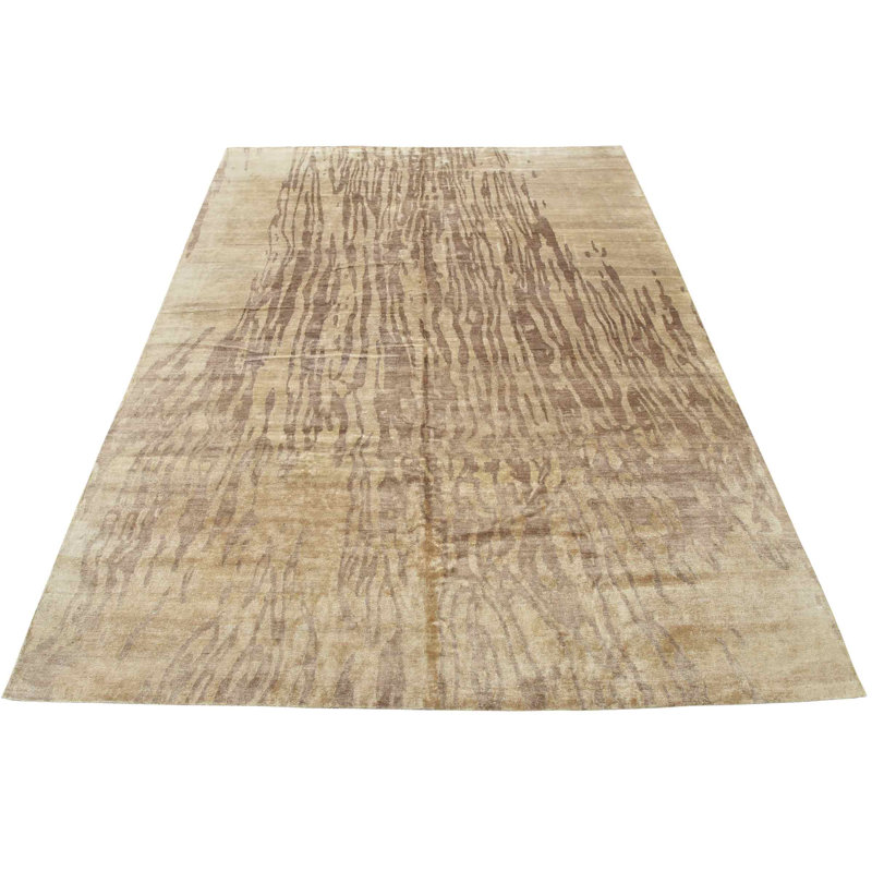 Tapis unique brun de 11 pi 9 po x 14 pi 7 po