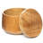 Rounded Edge Efran Wooden Bowl with Lid - Regular 4-Pack