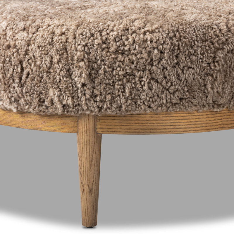Demi Chaise, Taupe Shearling