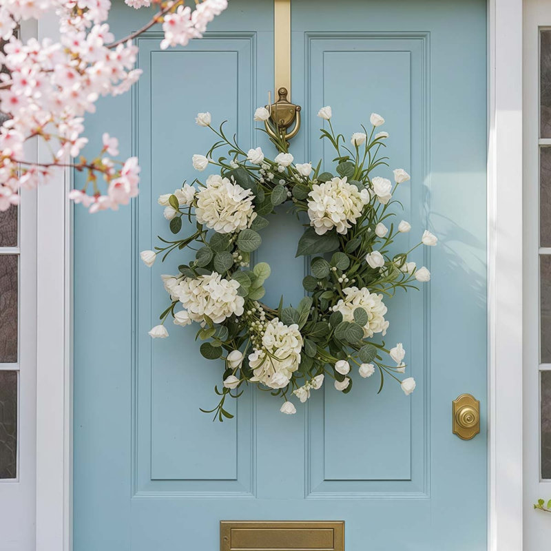 Couronne florale artificielle pour porte d'entrée