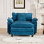 Fauteuil chenille en tissu, coussin d'assise rembourré à double couche-1303046719