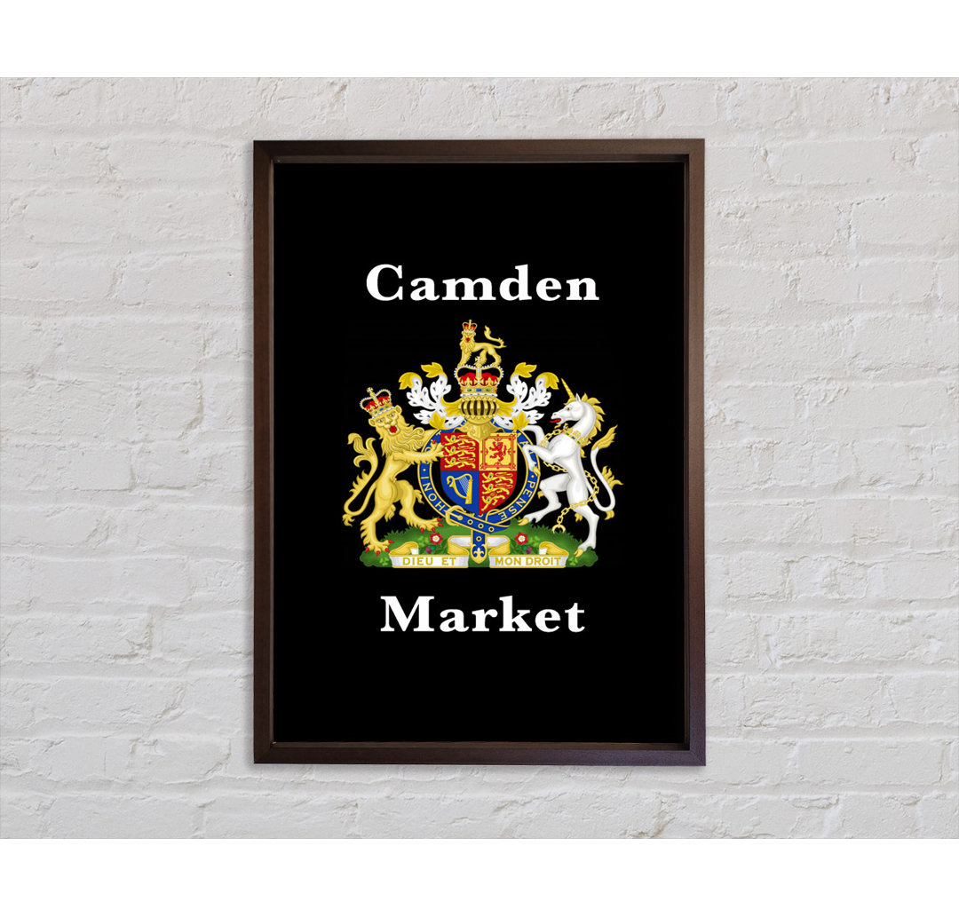 Camden Market Emblem Signs - Einzelne Bilderrahmen Kunstdrucke auf Leinwand