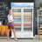 Commercial Refrigerator, 25.3 cu ft Capacity Glass Door Upright Display Fridge, Commercial Display Refrigerators with LED Top Panel, Display Refrigerator Drink Cooler Case for Shop-123198556