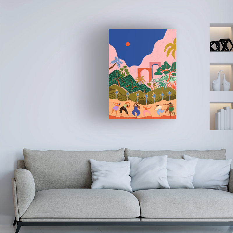 «Dancing In Paradise» sur toile par Arty Guava, H 32 po x l 24 po x P 2 po
