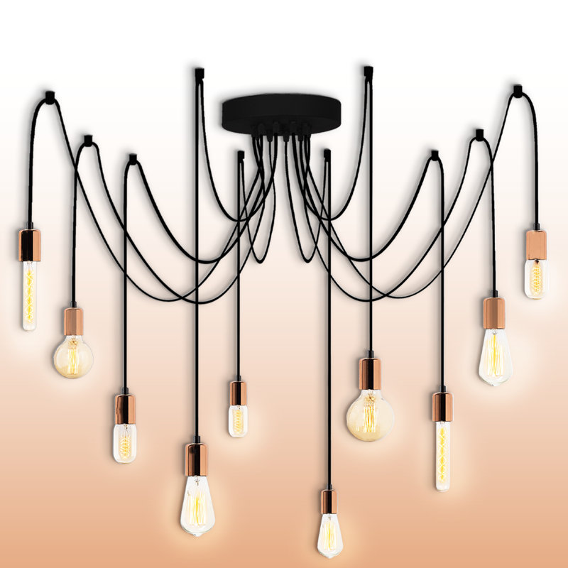 Lustre 10 lumières à hauteur réglable