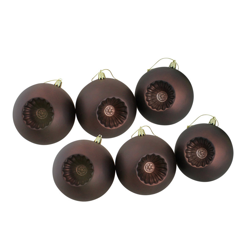 Boule de Noël mat incassable, Brun