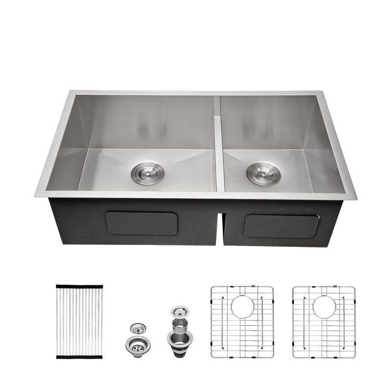 30'' L Double Bowl Stainless Steel Kitchen Sink