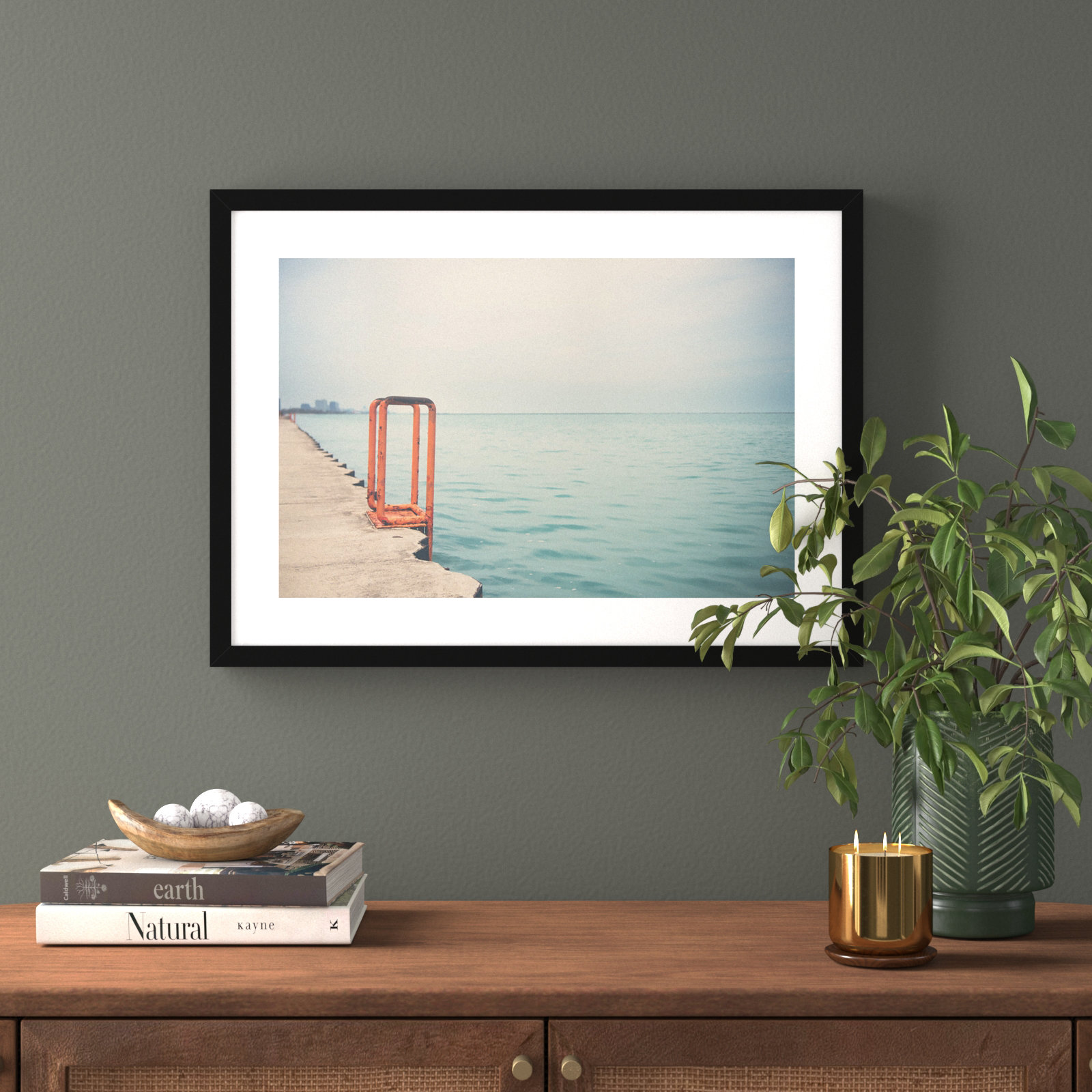 The Orange Steps Photo Print, Black, 19" H x 26" W