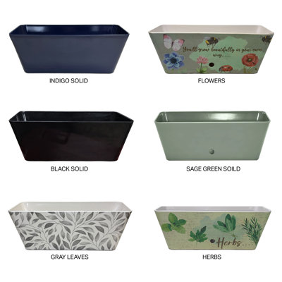 Bamboo Blooms 16" Sage Green Self-Watering Indoor/Outdoor Bamboo Fiber Planter – Eco-Friendly, Plastic-Free, Biodegradable