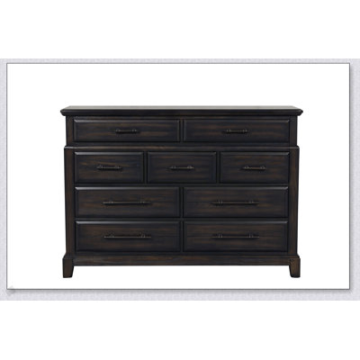 9-Drawer Dresser with Spacious Storage and Elegant Mahogany Finish for Modern Bedrooms