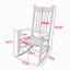Chaise berçante en bois blanc-131517401