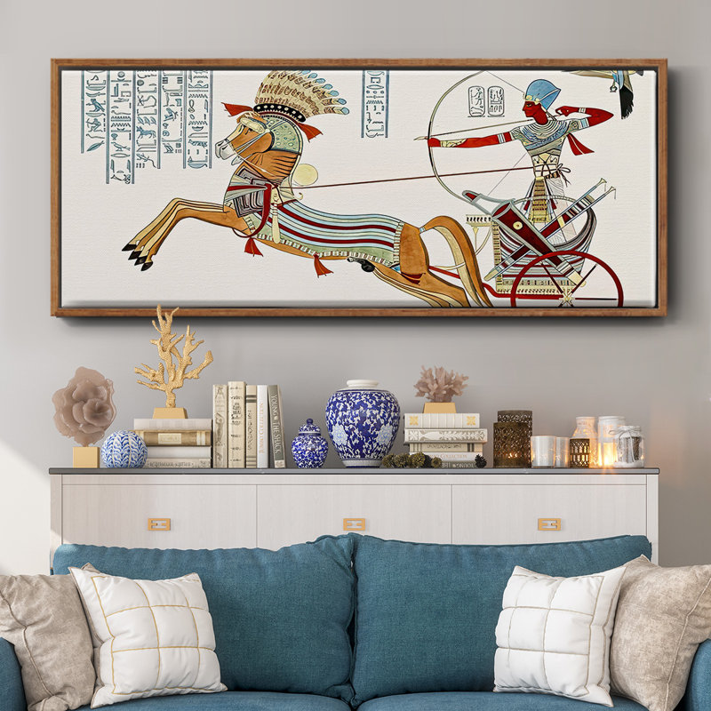 Egyptian Chariots I- Framed Canvas