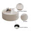 Light Sintered Stone Top Stylish Irregular Shape Leather Coffee Modern Sofa Table For Living Room (Each Tabletop Has A Unique Grey Pattern)-526486878