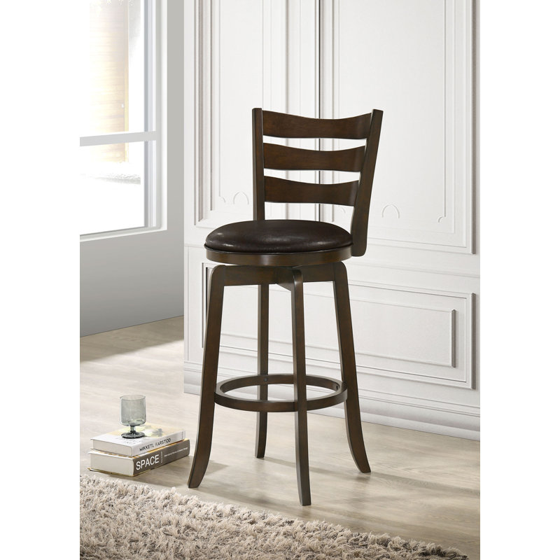Chaise de bar pivotante Ofure, Tabouret de bar (siège d'une hauteur de 30,25 po), Marron foncé