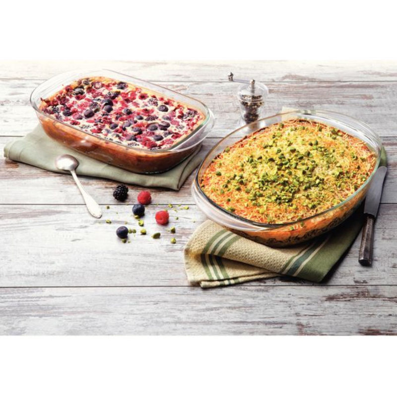 Plat de cuisson rectangulaire en verre 2,4 pte Duralex