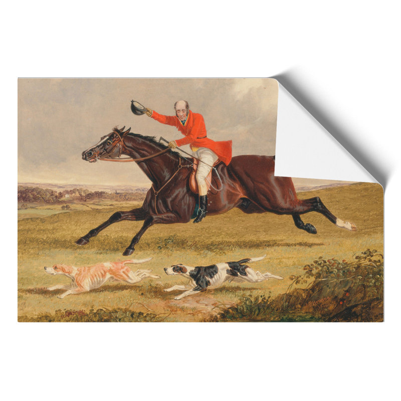 Fox Hunting Vol.1 by John Frederick Herring - No Frame Painting, 42cm H x 59cm W x 0.1cm D