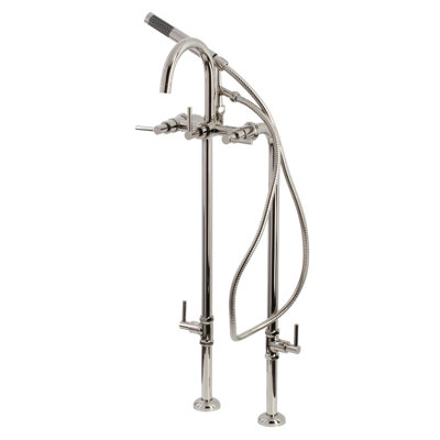 Kingston Brass Concord Freestanding Tub Faucet with Supply Line and Stop Valve